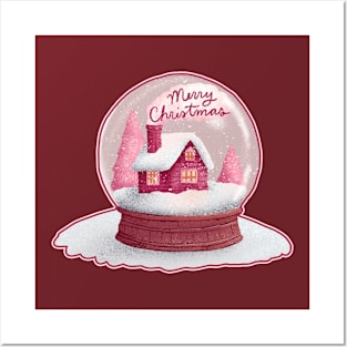 Snow Globe Merry Christmas Posters and Art